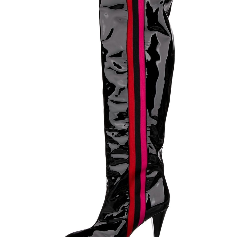 Sleek Black Over the Knee Boots with High Heel